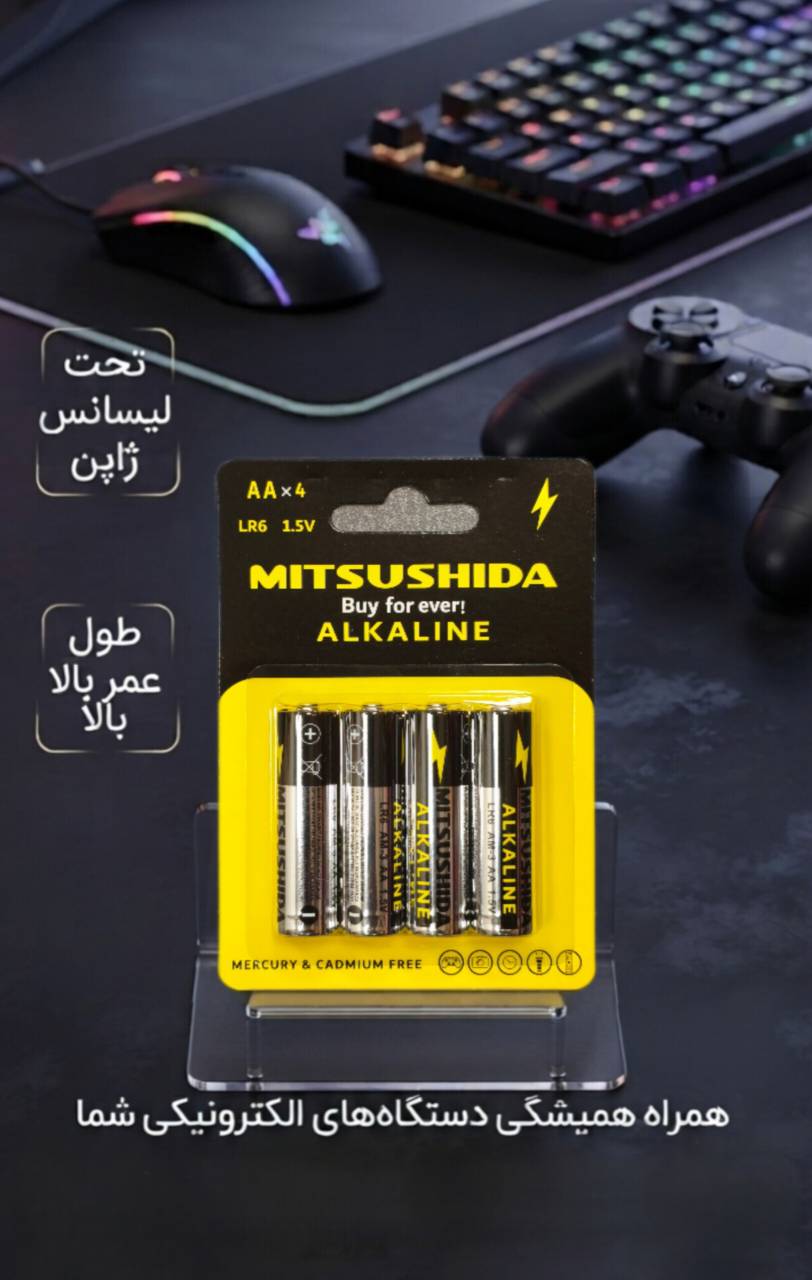 باطری قلمی الکالاین میتسوشیدا MITSUSHIDA کارتی ۴عددی